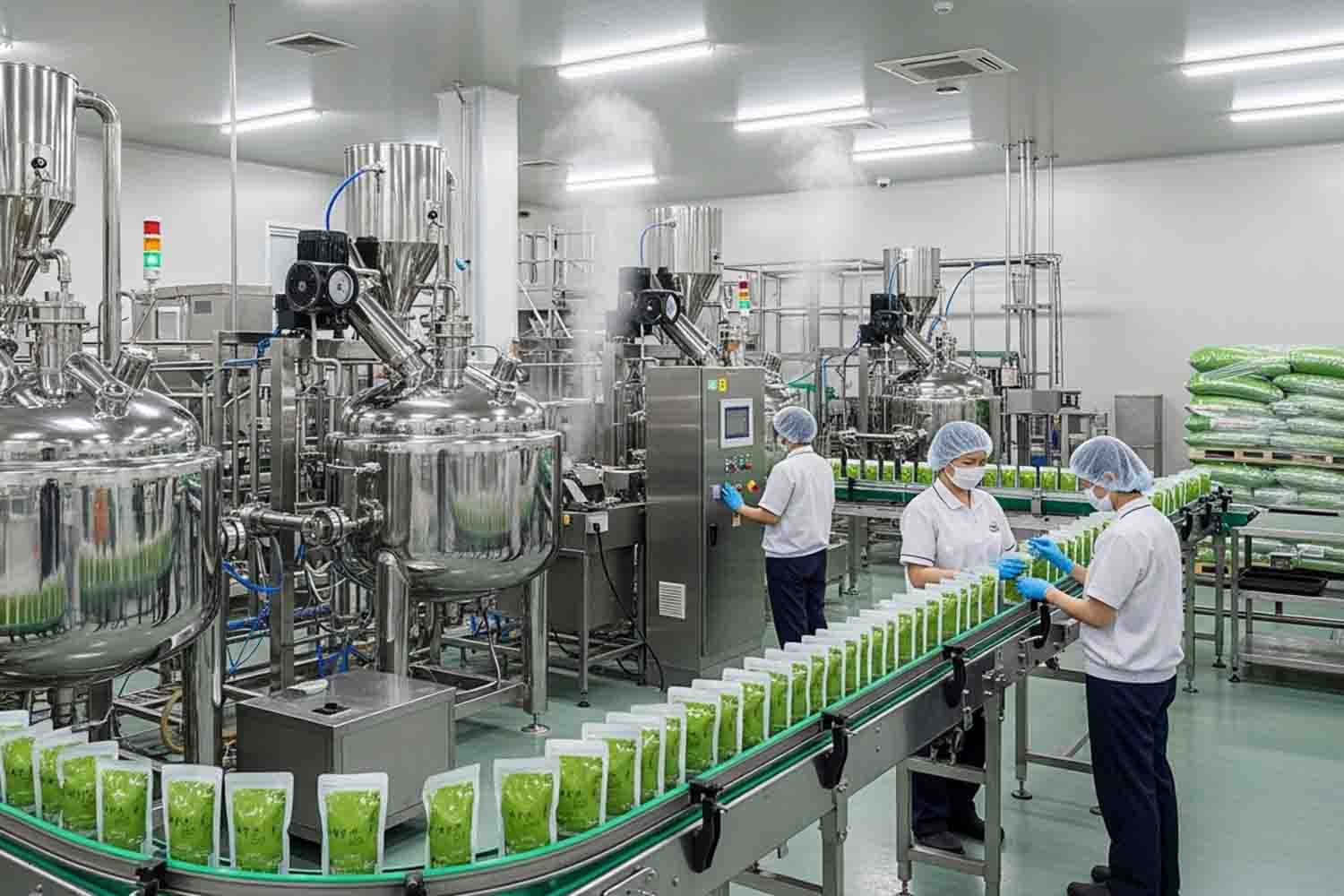 Maklon Minuman Teh Hijau Serbuk